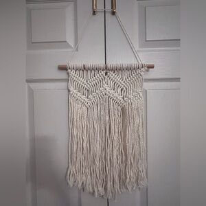 Neutral Cream Macramé Wall Tapestry - Boho Hanging Decor